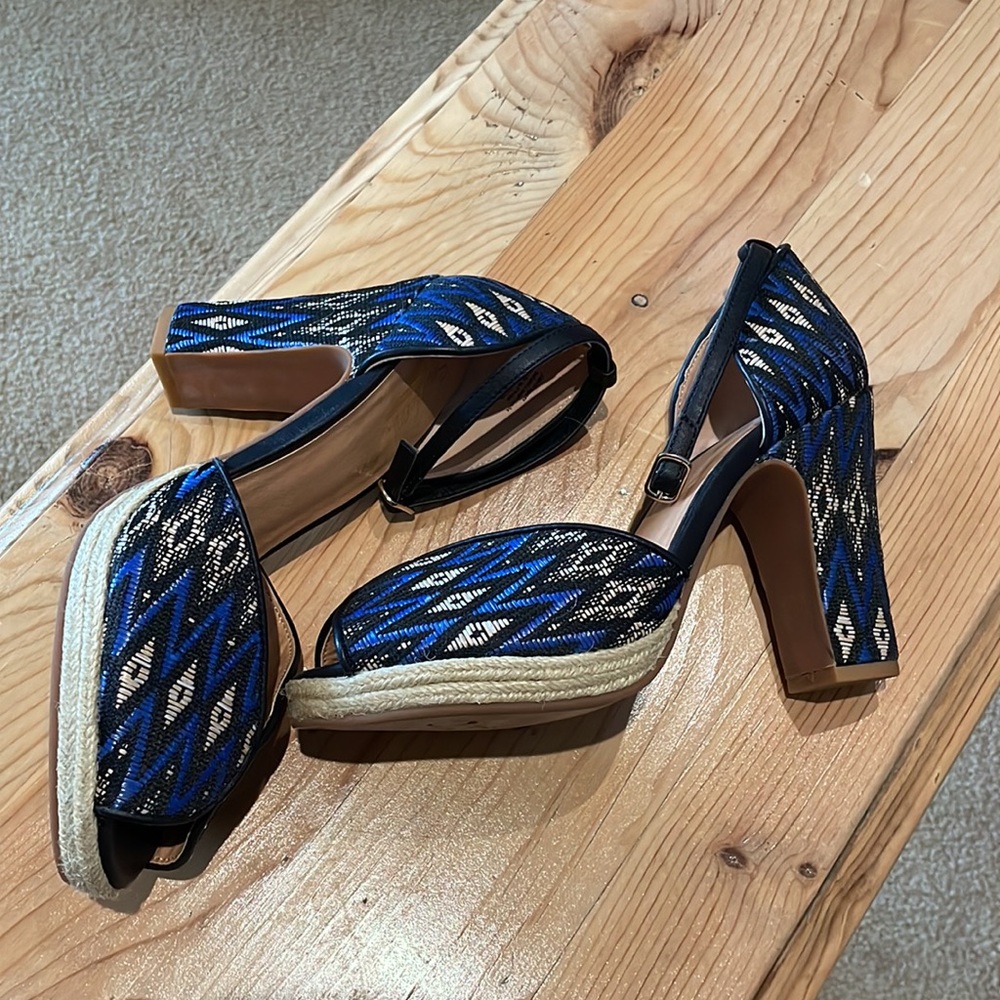 Seychelles, new without box, ankle wrap heeled shoe. Size 7.5